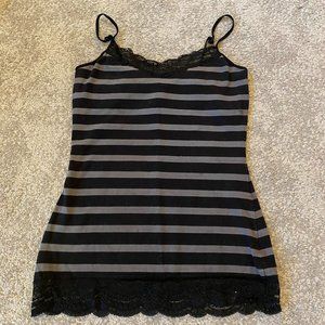 Women's Black and Grey Vest